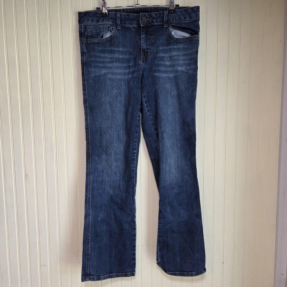 Calvin Klein Jeans Jeans Womens 12 Blue Medium‎ Wash Bootcut Stretch Denim 34x29